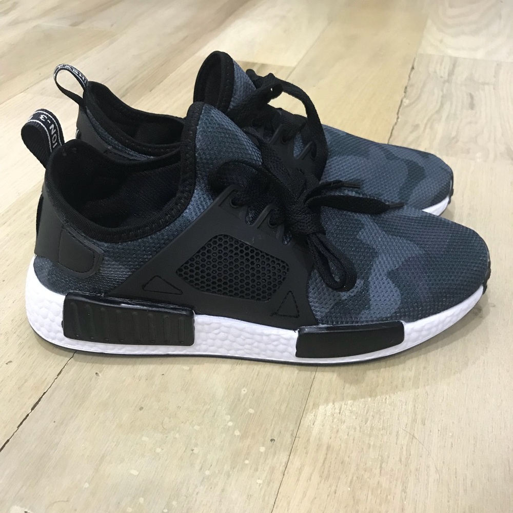 NWOT- Black Camouflage Sneakers